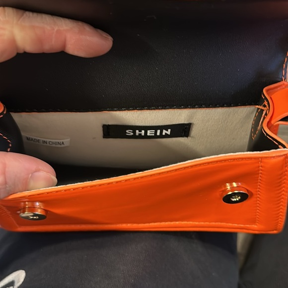 Orange Faux-Patent Leather Women's Bag from shein - Picture 4 of 4